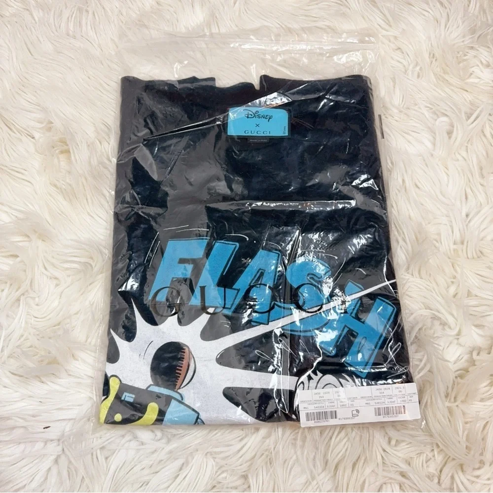 Gucci x Disney Black Flash Donald Duck Print Short Sleeve Tshirt Unisex